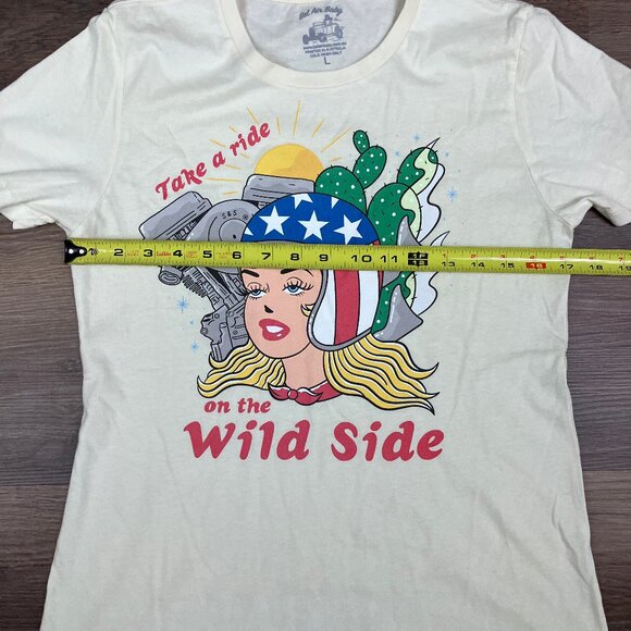 Bel Air Baby Wild Side Biker Graphic Short Sleeve Tee T Shirt Large Medium - Picture 7 of 10
